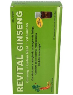 Revital Ginseng + Jalea Real + Vitamina C 20 Ampollas...