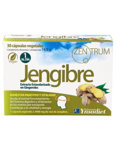 Ynsadiet Jengibre Zentrum Veg 30Caps