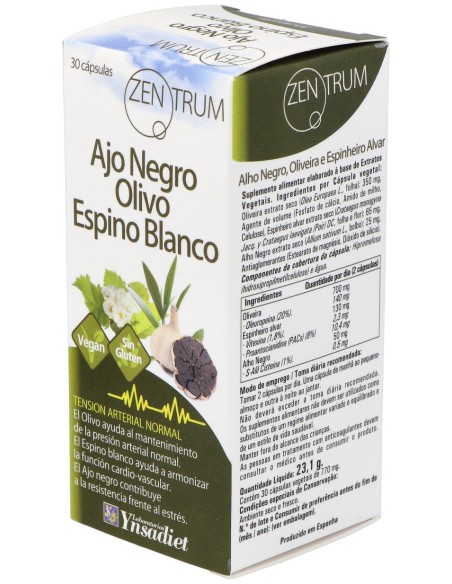 Ynsadiet Ajo Negro Olivo Espino Blanco 30Caps
