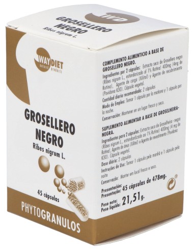 Waydiet Natural Grosellero Negro 45Caps
