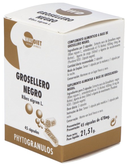 Waydiet Natural Grosellero Negro 45Caps