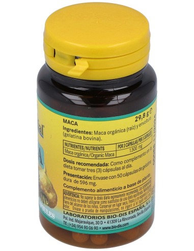 Nature Essential Maca 500Mg 50Cáps