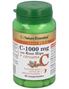 Nature Essential Plus Vitamina C 1000Mg Rose Hips+Curcuma...