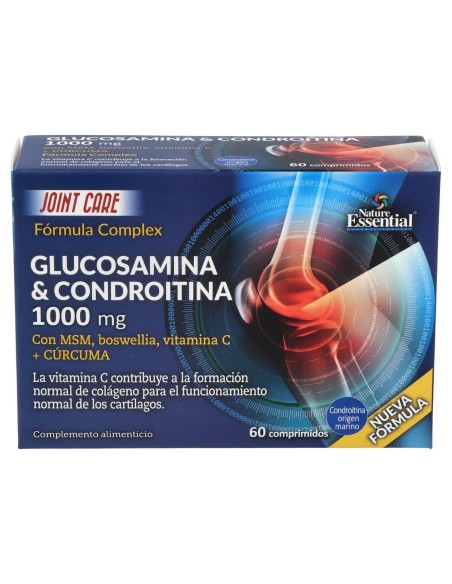 Nature Essential Glucosamine Chondroïtine Msm 60 Gélules