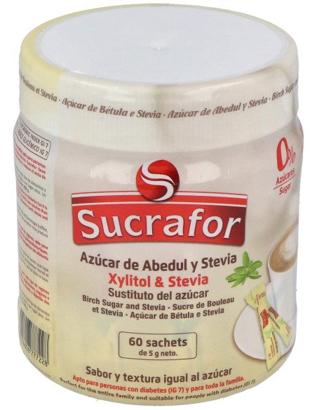 Sucrafor (Azucar De Abedul Y Stevia) 60Sbrs.