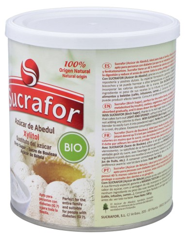 Sucrafor Azúcar Abedul Xilitol Bio 500G