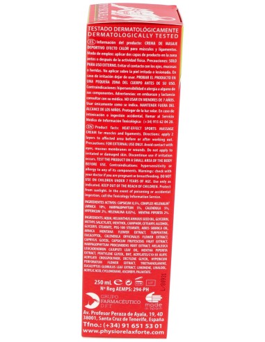 Physiorelax Ultra Heat 250 Ml Efecto Calor