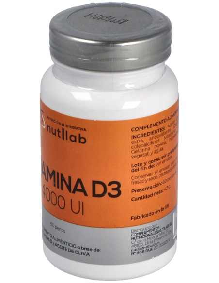 Vitamina D3 4000Ui 60Perlas