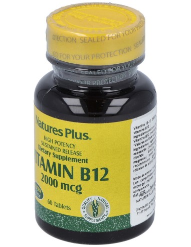 Nature'S Plus Vitamina B12 2000Mcg 60Comp