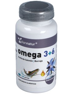Omega 3+6 Borraja + Salmon 500Mg. 120Perlas