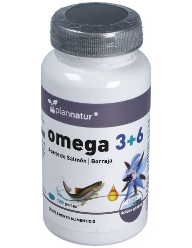 Omega 3+6 Borraja + Salmon 500Mg. 120Perlas