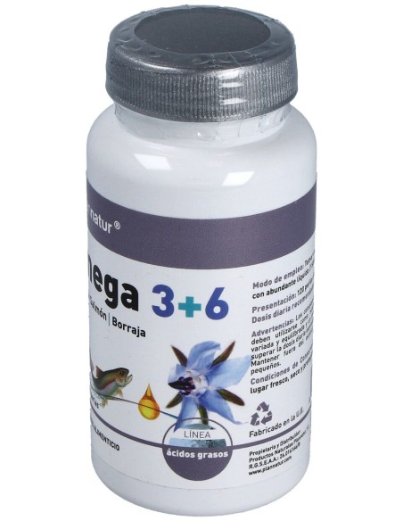 Omega 3+6 Borraja + Salmon 500Mg. 120Perlas
