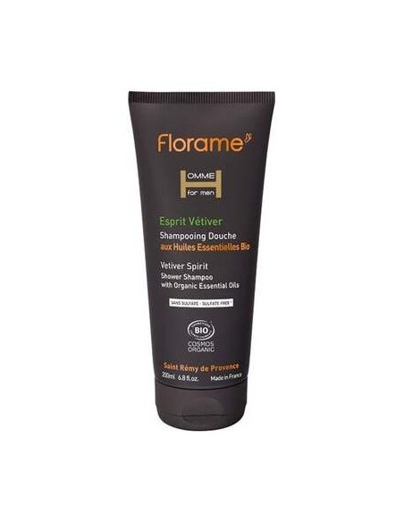 Florame Homme Shampooing Douche Esprit Vétiver 200Ml