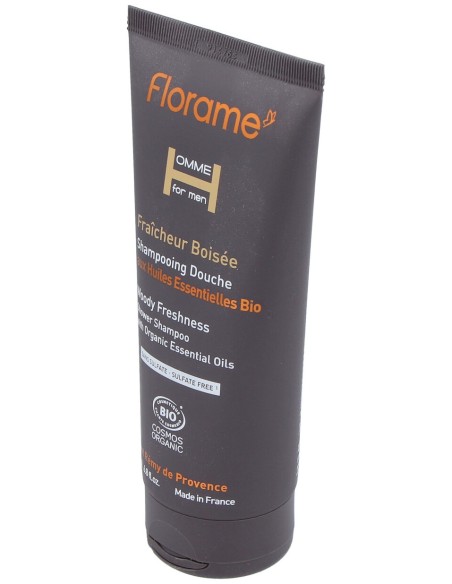 Florame Homme Shampooing Douche Fraîcheur Boisée 200Ml