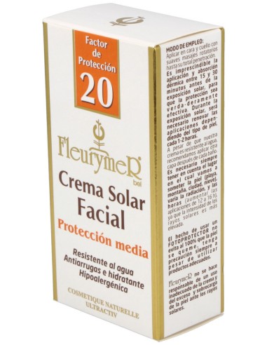 Fleurymer Crema Solar Facial F20 Tubo 80Ml