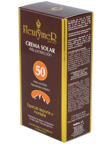 Fleurymer Crema Solar Facial Spf-50 Montaña