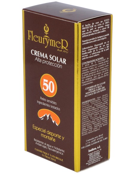 Fleurymer Crema Solar Facial Spf-50 Montaña