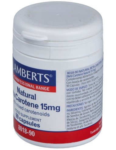 Lamberts Beta Caroteno Natural 15Mg 90Caps.