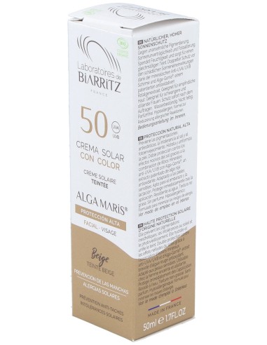 Crema Facial Color Beige Spf50 50Ml.
