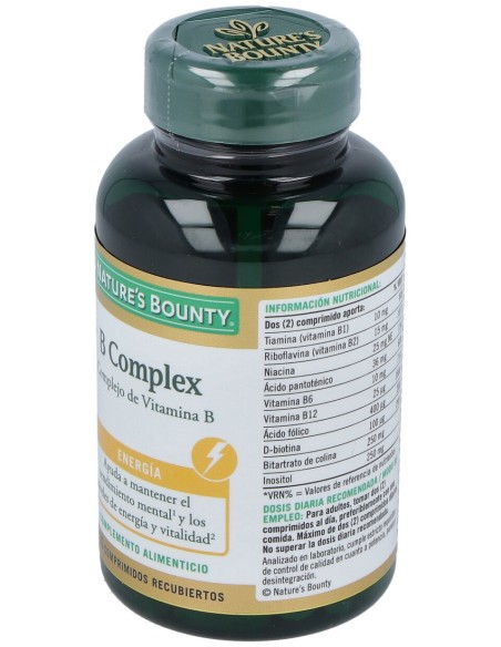 Nature'S Bounty B Complex Complejo Vitamina B 100Comp