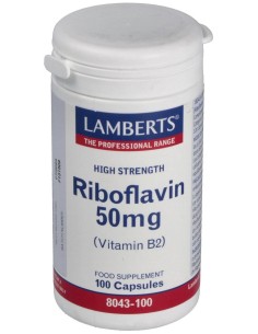 Vitamina B-2 50 Mg.(Riboflavina) 100 Cap.