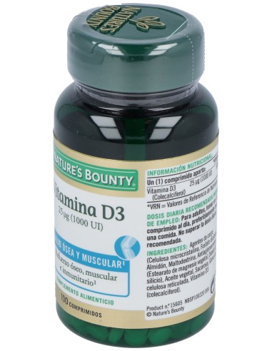 Nature'S Bounty Vit D3 25 Mg 1000 Ui...