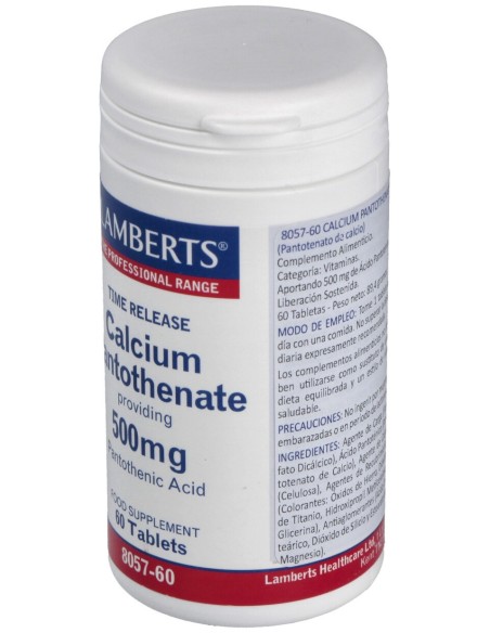 Lamberts Calcium Pantothenate 500Mg 60Comp