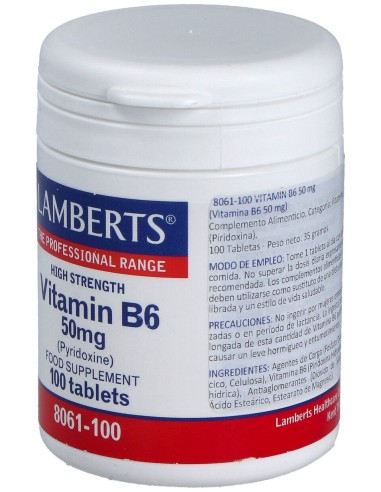 Vitamina B6 50 Mg. 100 Comp.
