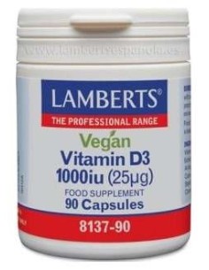 Lamberts Vitamina D3 Vegana 1000 Ui (25 Μg) 90 Cápsulas