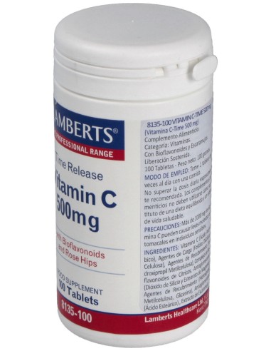 Vitamina C 500Mg Time De Lib. Sostenida 100 Comp.