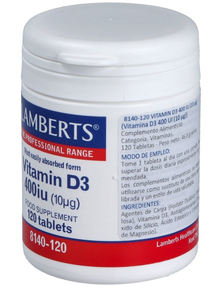 Lamberts Vit D3 400 Iu 120 Comp
