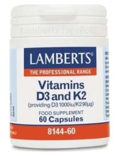 Lamberts Vitamina D3 1000 Ui Y K2 90 Μg 60 Caps