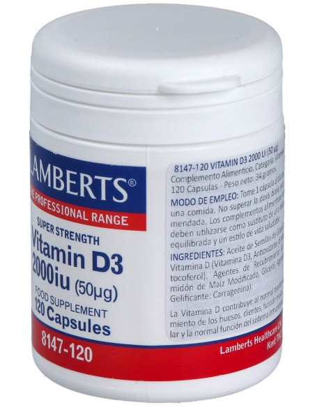Lamberts Vit D3 2.000 Ui 120Caps