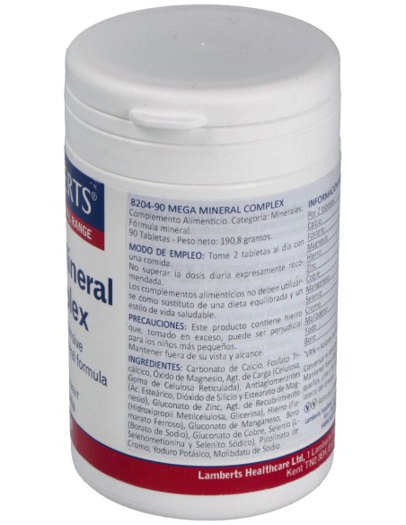 Lamberts Mega Mineral Complex 90 Tabletas