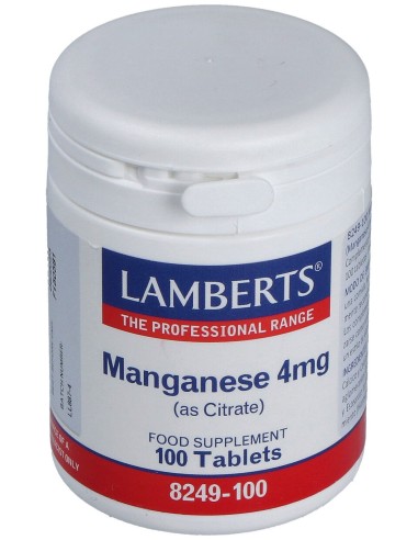 Manganeso Citrato 4Mg. 100 Cap.