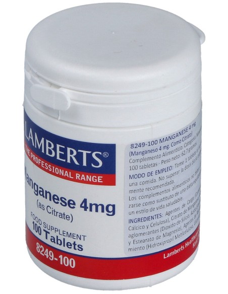 Manganeso Citrato 4Mg. 100 Cap.