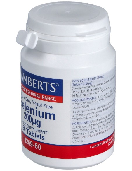 Selenio 200 Mcg. (Como Seleno-L-Metionina) 60Comp.