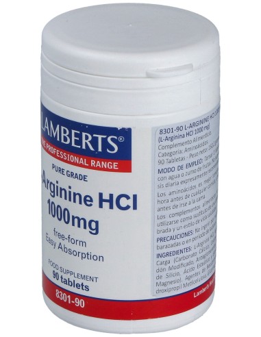 Lamberts L-Arginina Hci 1000Mg 90 Comprimidos
