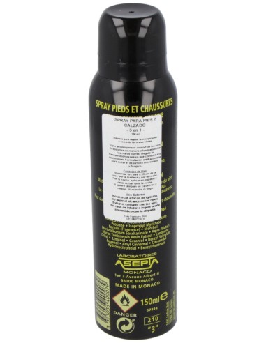 Spray Pies Y Calzado (Negro ) 3 En 1 150Gr.