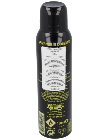 Spray Pies Y Calzado (Negro ) 3 En 1 150Gr.