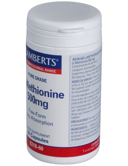 Lamberts L-Metionina 500Mg 60 Caps