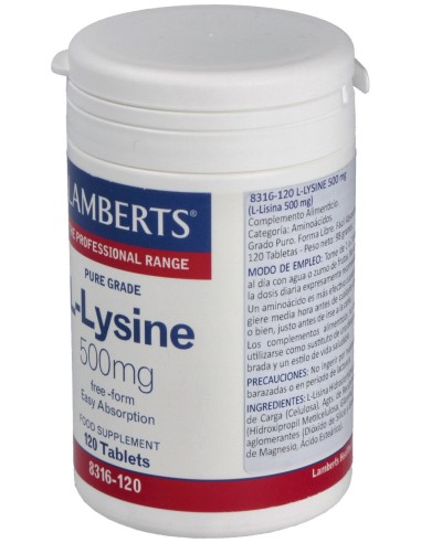 L-Lisina Hcl 1000Mg. 120Comp.