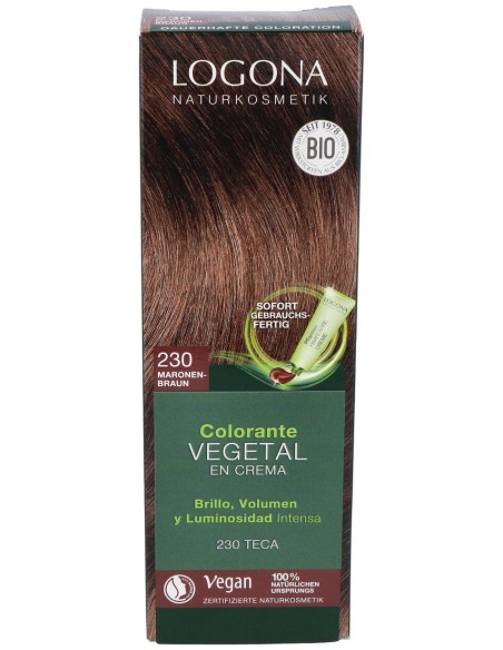 Logona Colorante Vegetal Crema 230 Chesnut Brown 150Ml