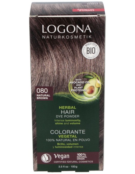 Logona Colorante Vegetal Castaño Dorado 080 2X50G