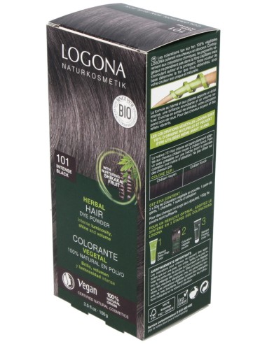 Logona Colorante Vegetal 101 Negro Intenso 2X50G