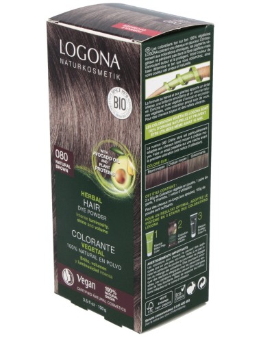 Logona Colorante Vegetal Castaño Dorado 080 2X50G