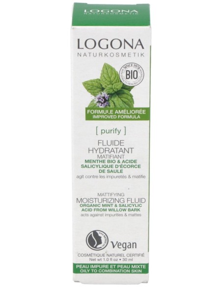 Fluido Hidratante Matificante Menta 30Ml.