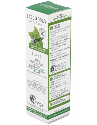 Fluido Hidratante Matificante Menta 30Ml.