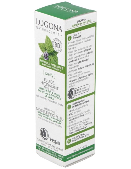 Fluido Hidratante Matificante Menta 30Ml.