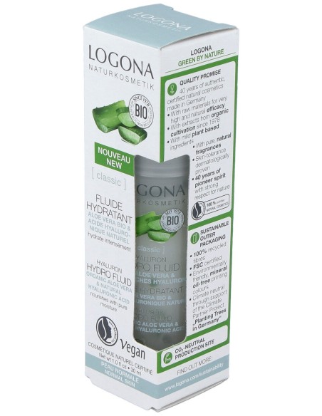 Logona Fluido Hidratante Aloe Ácido Hialurónico 30Ml